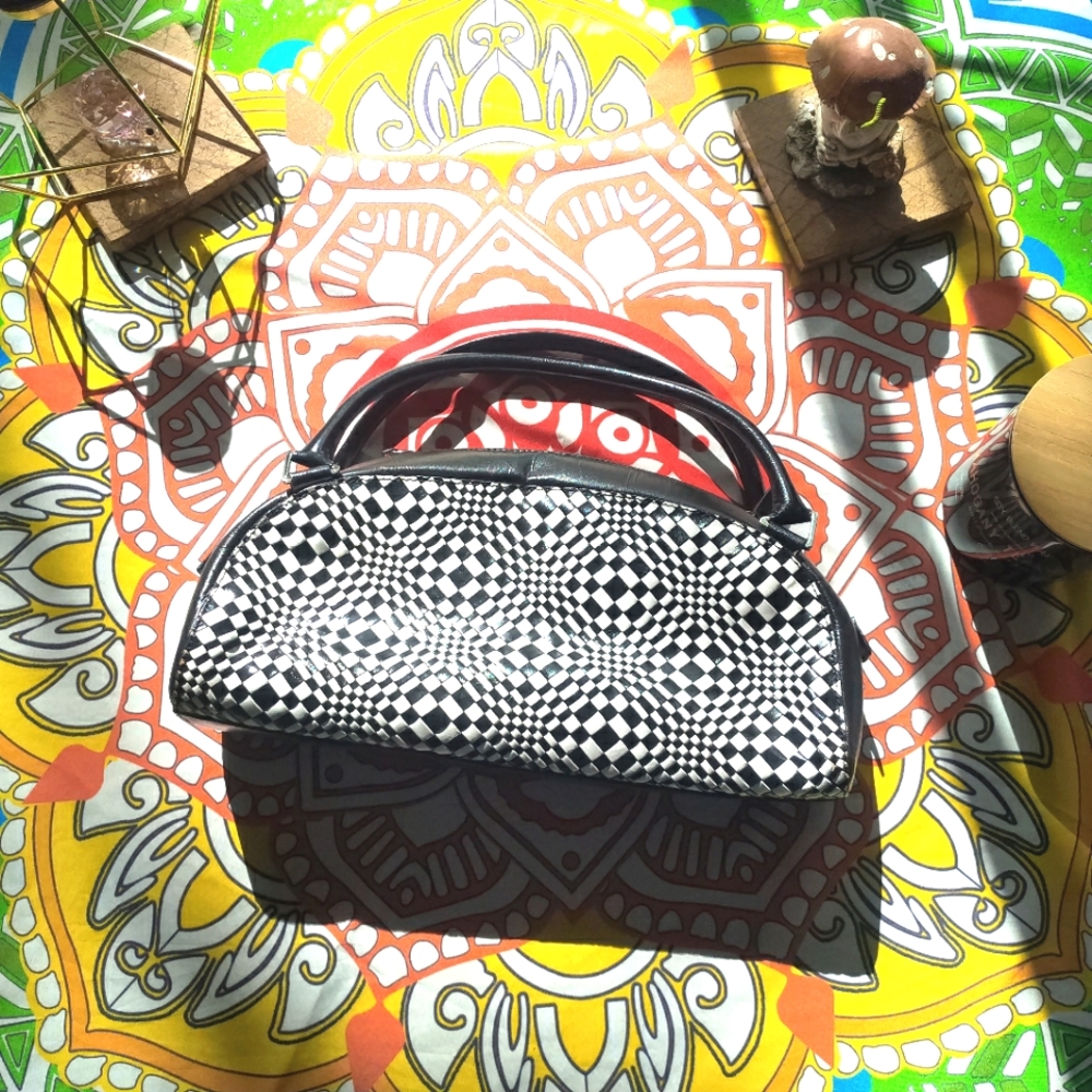 DANIER Block Check Hand Bag